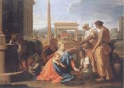 Nicolas Poussin The hl, Famile in Agypten oil painting picture wholesale